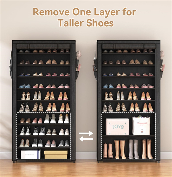 shoe rack with cover